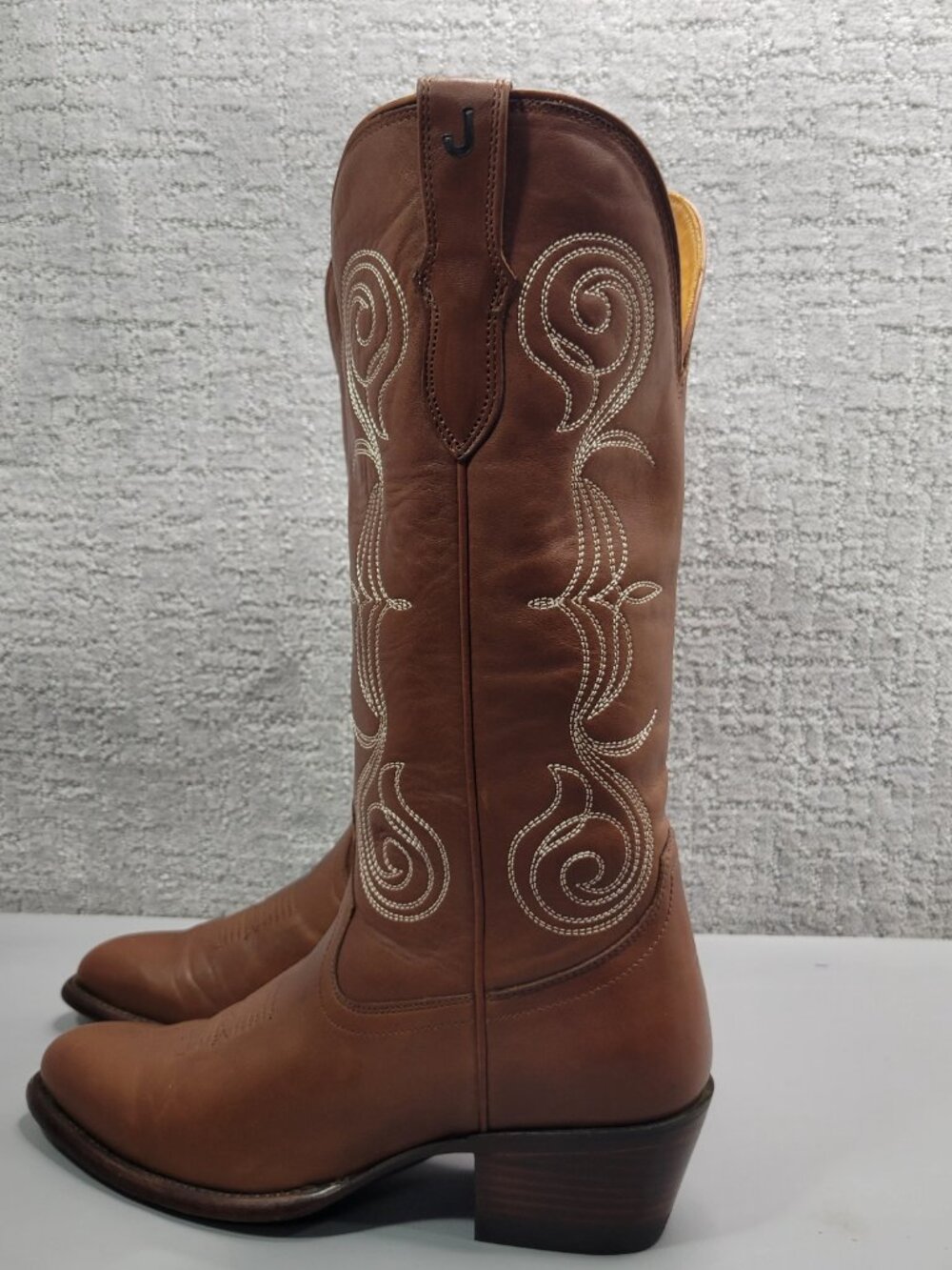 Tecovas The Jane Women's Size US 8.5B Saddle Cowhide Cowgirl 14" Boots. - Picture 7 of 11